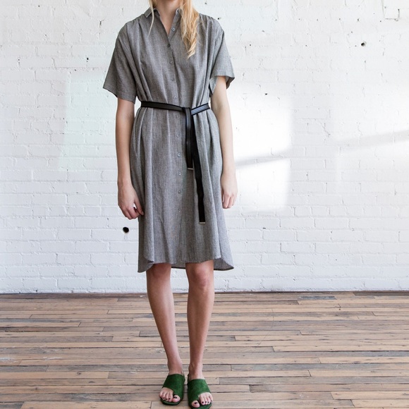 6397 Oversized Houndstooth Shirtdress - Picture 6 of 11